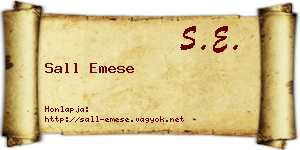 Sall Emese névjegykártya